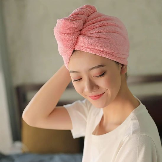 Serviette microfibre cheveux 